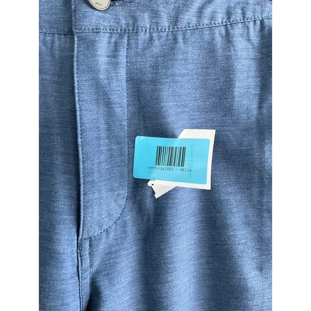 Faherty All Day Shorts Mens Blue Heathered Hybrid Board Shorts Size 31‎